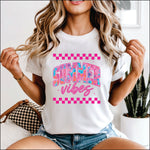 Summer Vibes Pink Check