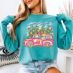 Pink Christmas Truck