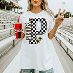 Custom Checkered Letter Mascot DTF Transfer
