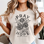 Pray Hope & Believe Black DTF Transfer