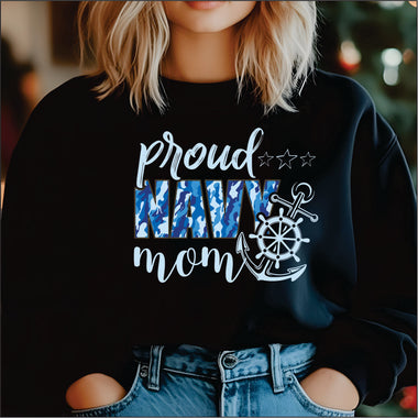 Proud Navy Mom DTF Transfer