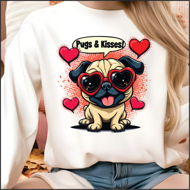 Pugs & Kisses DTF Transfer