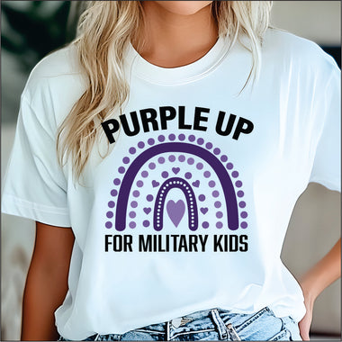 Purple Up for Military Kids DTF Transfer