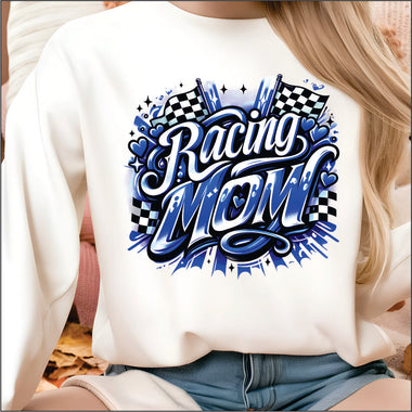 Racing Mom Blue DTF Transfer