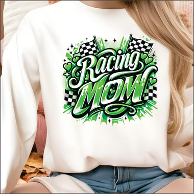 Racing Mom Green DTF Transfer
