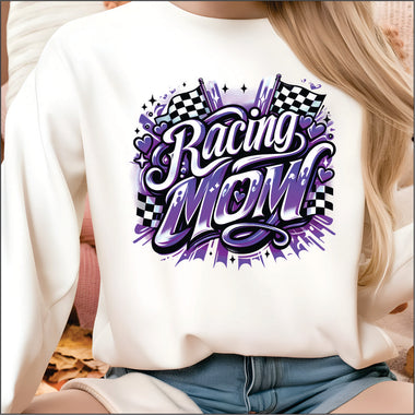 Racing Mom Purple DTF Transfer