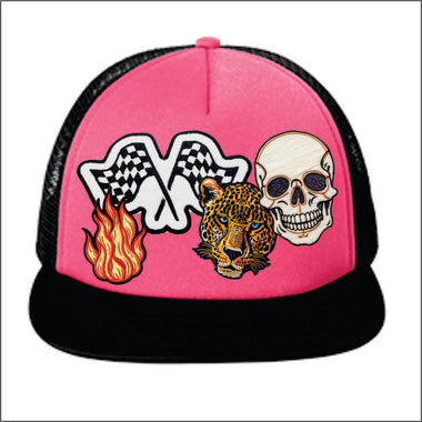 Rad Leopard Cluster Faux Embroidery DTF Hat Patch