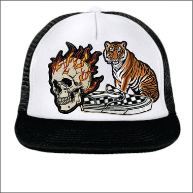 Rad Tiger Cluster Faux Embroidery DTF Hat Patch