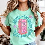 Raised on Backroads and Gas Station Snacks DTF Transfer