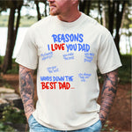 Reasons I Love You Dad Coloring design