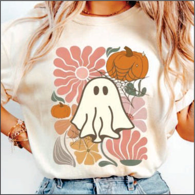 Retro Floral Ghost DTF Transfer