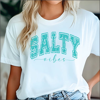 Salty Vibes Blue DTF Transfer