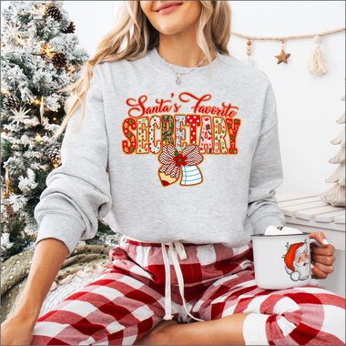 Santa's Favorite Secretary Christmas DTF Transfer