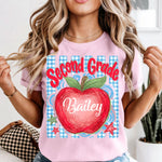 Personalized Preppy Apple Grades DTF Transfer