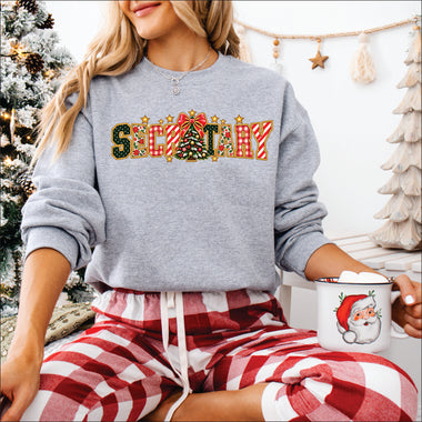 Secretary Christmas Tree DTF Transfer