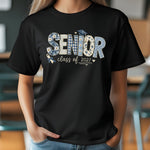 Senior 2027 Blue cream hand stitched DTF Transfer