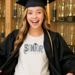 Senior 2027 Blue cream hand stitched DTF Transfer