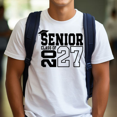 Senior Class of 2027 Black Print DTF Transfer