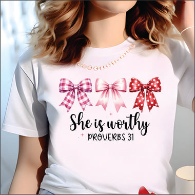 She is Worthy Proverbs 31 DTF Transfer