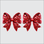 Side Bow Red Sequin Bows