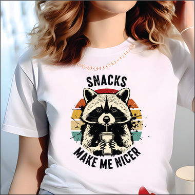 Snacks Make Me Nicer DTF Transfer