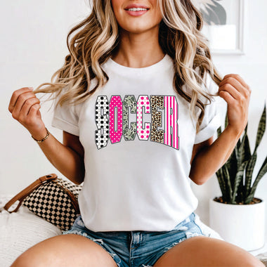 Soccer Pink and Camo Pattern
