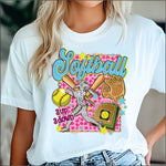 Softball 3 Up 3 Down DTF Transfer