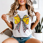 Softball Checkered Bow