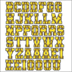 Softball 2" Letter Set DTF Transfer