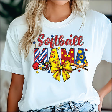 Softball Mama Pattern DTF Transfer