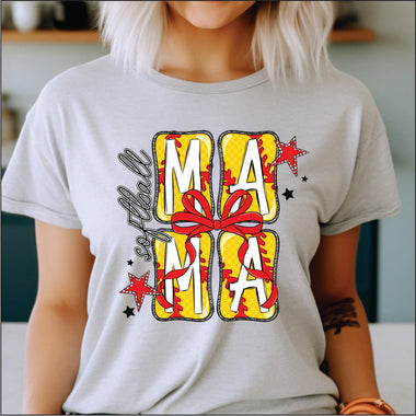 Softball Mama Block DTF Transfer