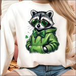 St Patricks Racoon DTF Transfer