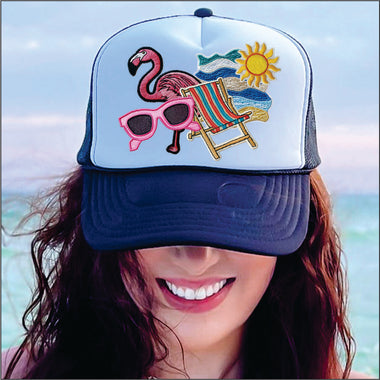 Summer Cluster Faux Embroidery DTF Hat Patch