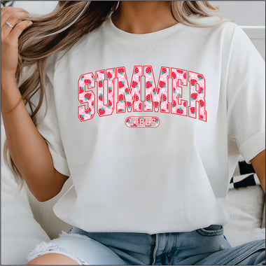 Summer Strawberry Pattern DTF Transfer