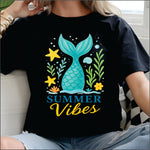 Summer Vibes Mermaid DTF Transfer