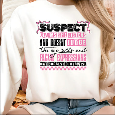 Suspect claims she Doesn't Judge but her Face says DTF Transfesr