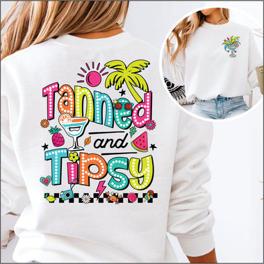 Tanned & Tipsy 2 part DTF Transfer