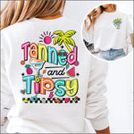Tanned & Tipsy 2 part DTF Transfer