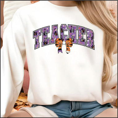 Teacher Halloween Pattern DTF Transfer