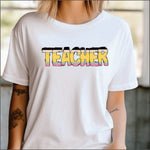 Teacher Pencil Letters DTF Transfer