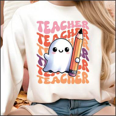 Teacher Repeat Ghost DTF Transfer