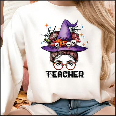 Teacher with Witch Hat DTF Transfer