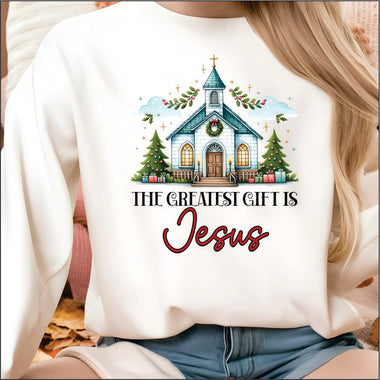 The Greatest Gift is Jesus DTF Transfer