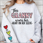 This Granny Wears her Heart on her Sleeve DTF Transfer