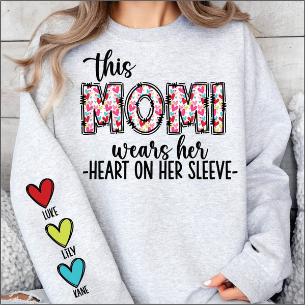 Custom This Moni Wears her Heart on her Sleeve DTF Transfer – Sweet Tee ...