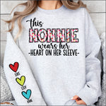 Custom This Nonnie Wears her Heart on her Sleeve DTF Transfer