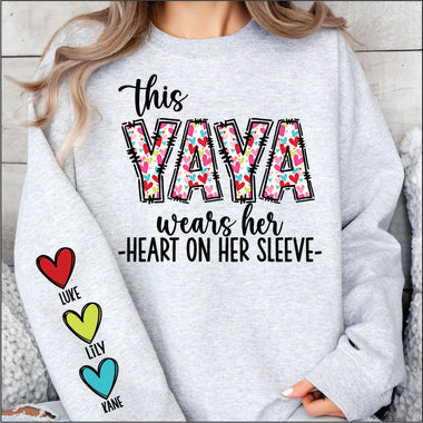 This Yaya Wears her Heart on her Sleeve DTF Transfer