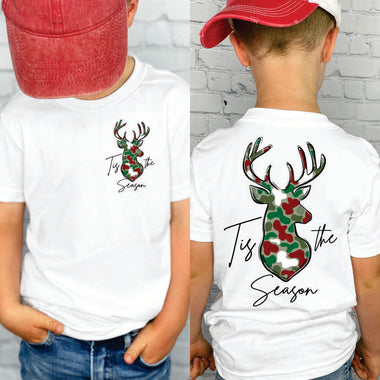 Tis the Season Christmas Camo Deer 2 part