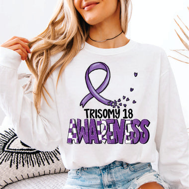 Trisomy 18 Awareness black print