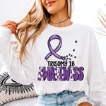 Trisomy 18 Awareness black print